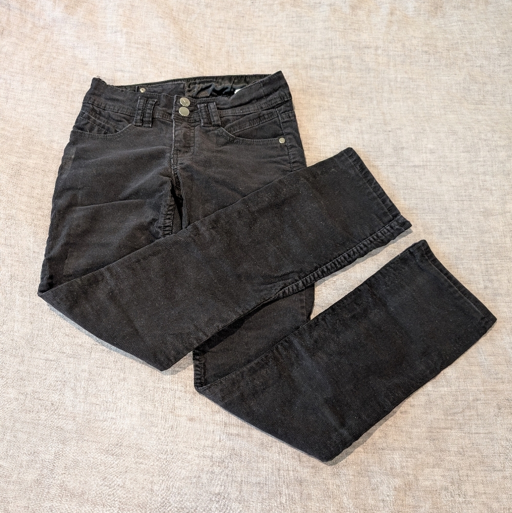 Divided by H&M Straight Leg Corduroy Pants Black Size 2